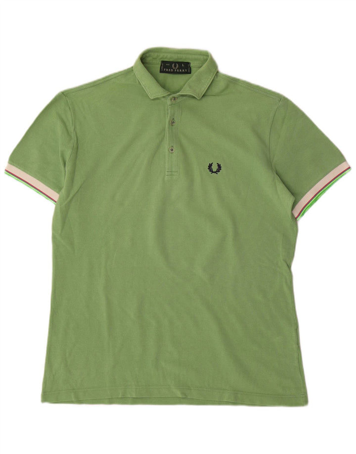 Fred Perry Herre poloshirt Stor grøn bomuld