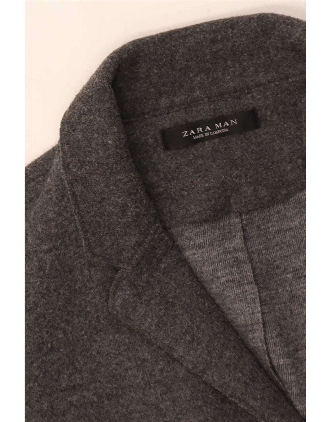 Zara Herre Overfrakke UK 38 Medium Grå