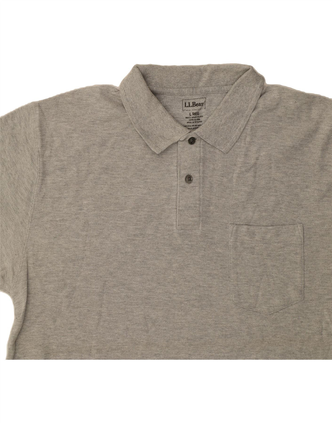 L.L.BEAN Mens Polo Shirt Large Grey Cotton Vintage L.L.Bean and Second-Hand L.L.Bean from Messina Hembry 
