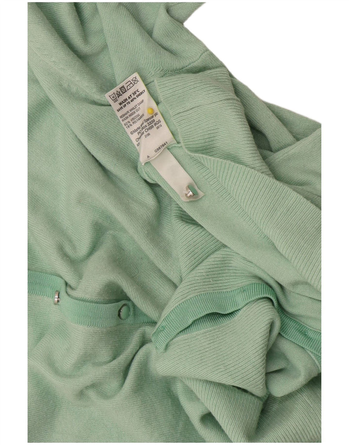 Marks & Spencer Dame Cardigan Sweater UK 16 Large Green Viscose