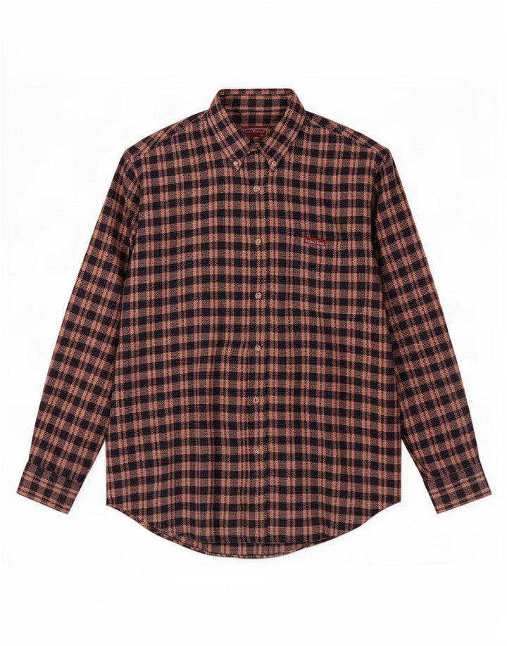 Marlboro Classics Flannelskjorte til mænd XL brun ternet