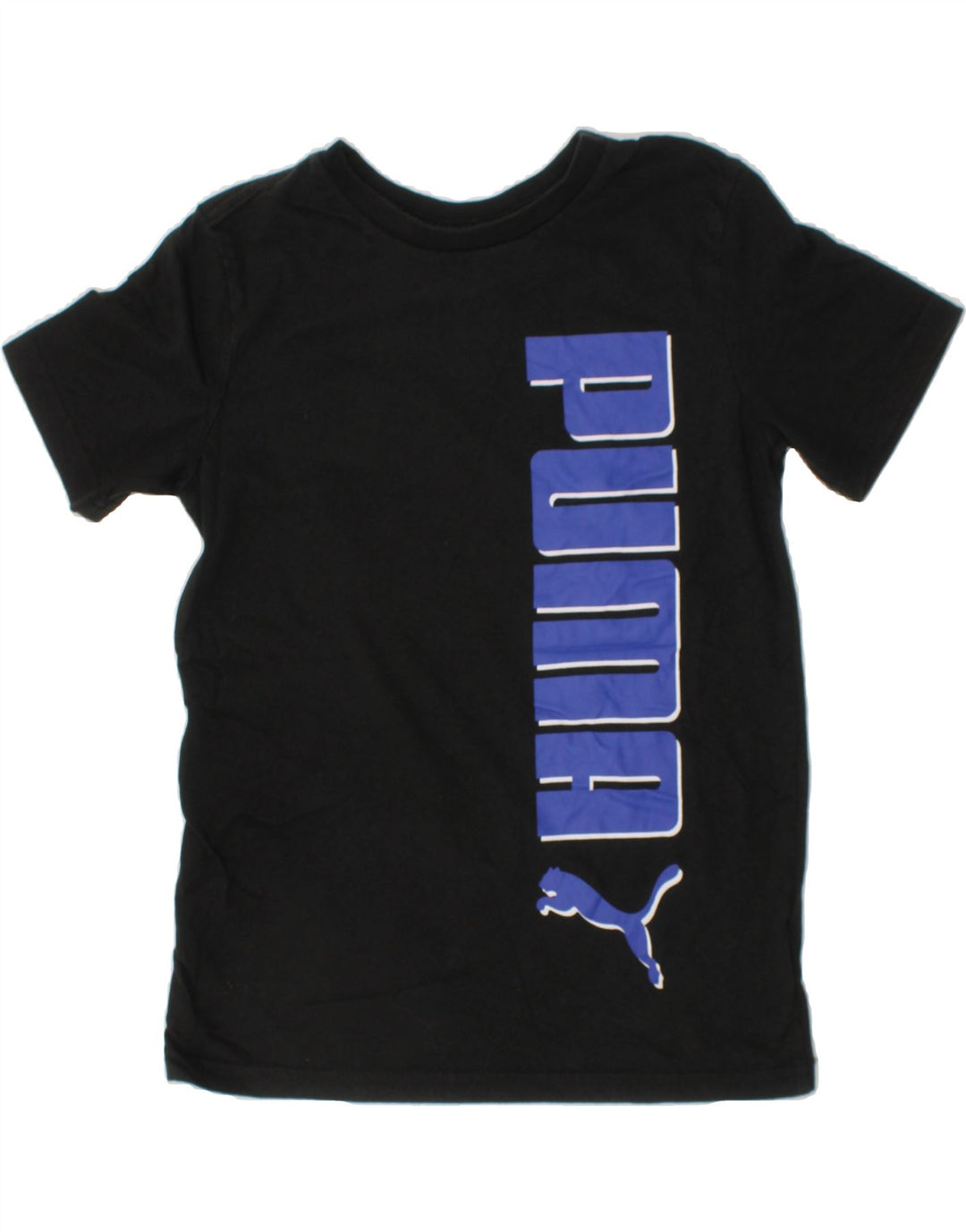 PUMA Boys Graphic T-Shirt Top 7-8 Years Small  Black Cotton Vintage Puma and Second-Hand Puma from Messina Hembry 