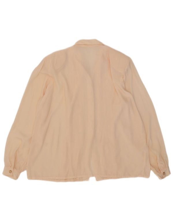 Vintage oversized skjortebluse til kvinder UK 18 XL Pink