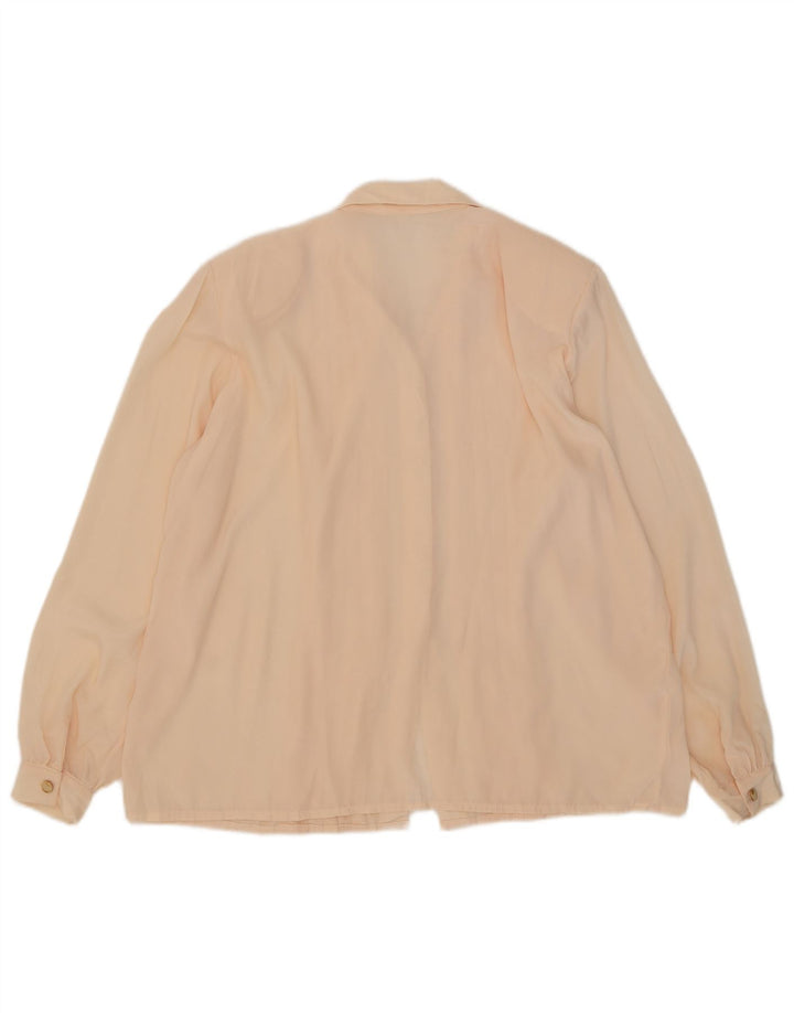 Vintage oversized skjortebluse til kvinder UK 18 XL Pink