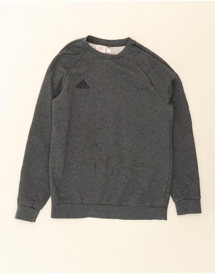 ADIDAS Boys Sweatshirt Jumper 15-16 Years Grey Vintage Adidas and Second-Hand Adidas from Messina Hembry 