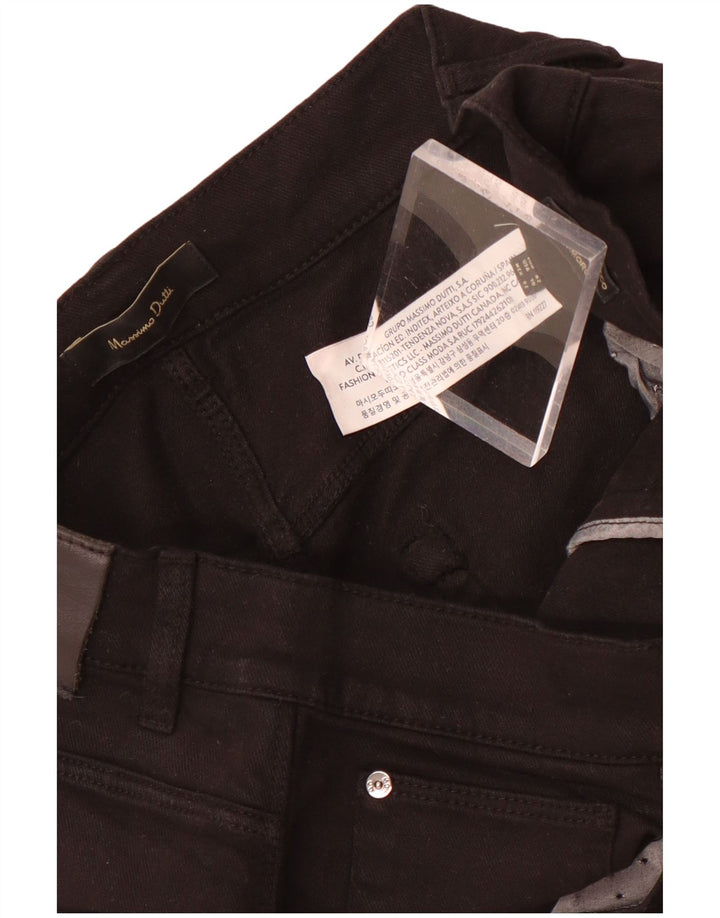 Massimo Dutti Dame Straight Jeans EU 42 Large W32 L27 Sort Bomuld
