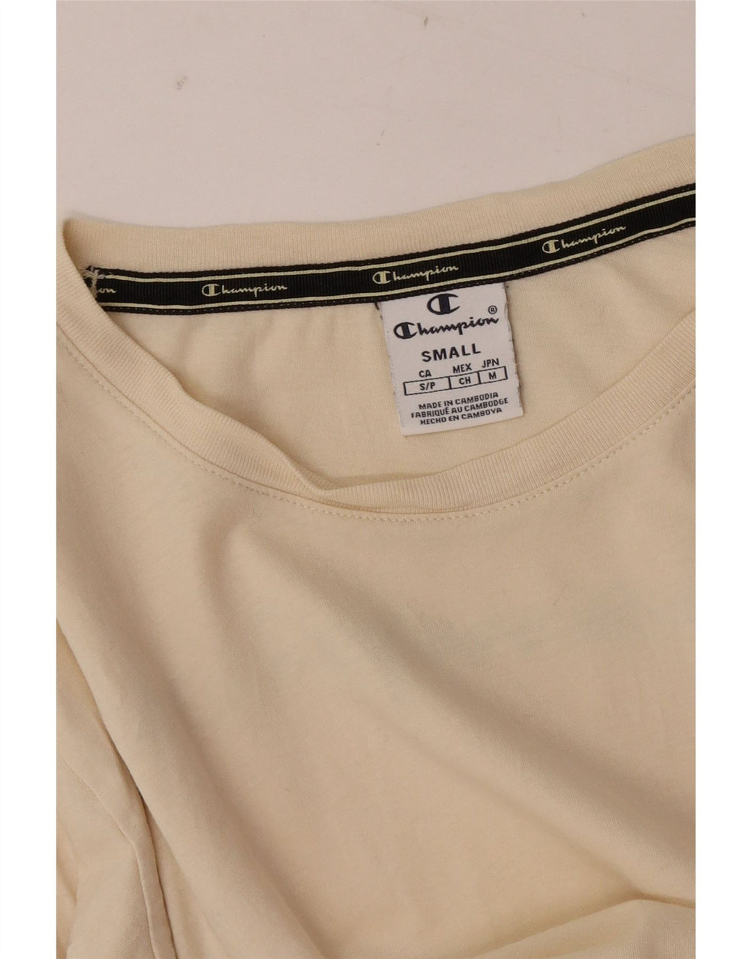 Champion Dame Grafisk Top Langærmet UK 10 Small Off White