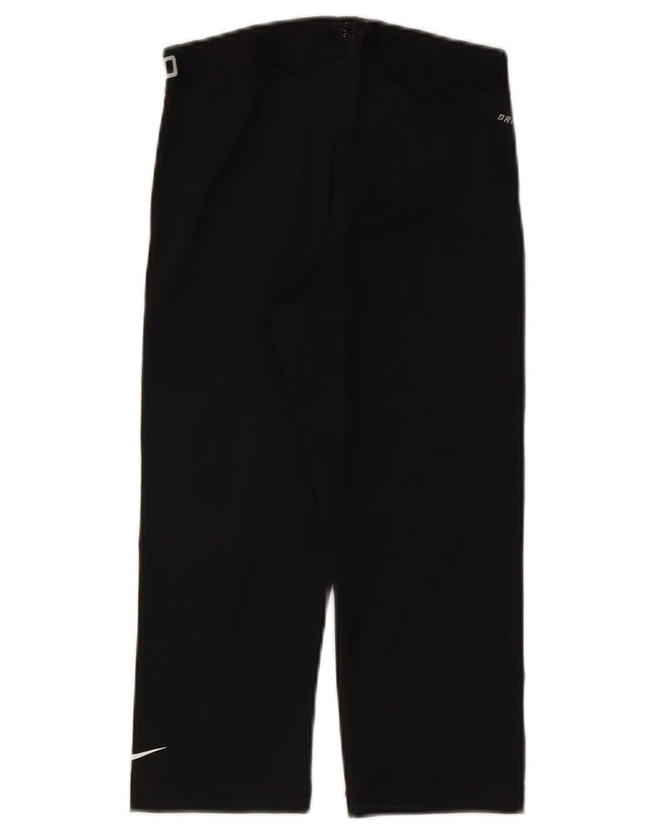 Nike Dame Dri Fit Grafiske Capri Leggings UK 12 Medium Sort Polyester