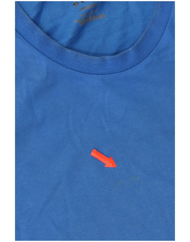 Adidas Herre T-Shirt Top XL Blå Bomuld