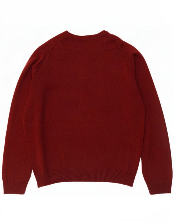 Marks & Spencer Mens Crew Neck Jumper Sweater XL Red Wool
