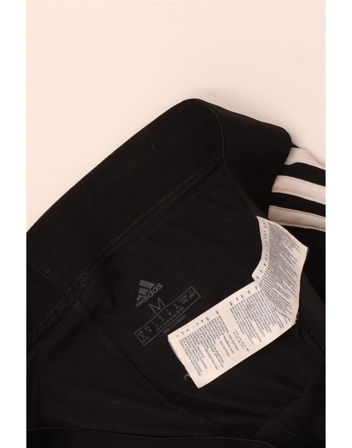 ADIDAS Dame Leggings UK 12/14 Medium Sort Bomuld
