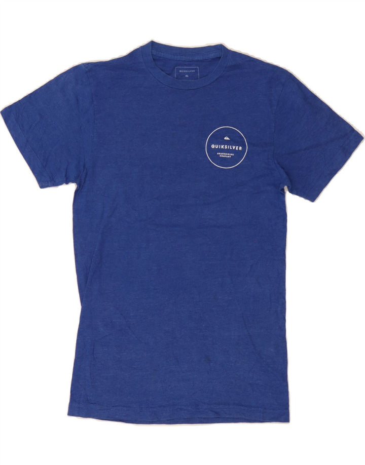 QUIKSILVER Mens Regular Fit Graphic T-Shirt Top Small Blue Cotton Vintage Quiksilver and Second-Hand Quiksilver from Messina Hembry 
