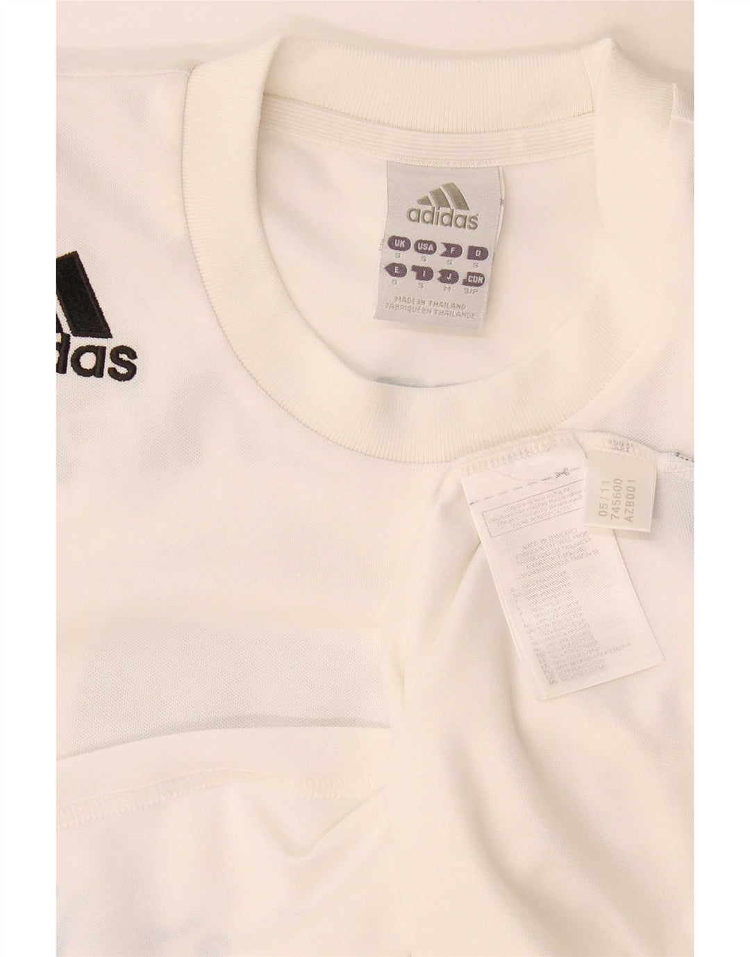 Adidas Grafisk T-shirt top til mænd, lille hvid polyester