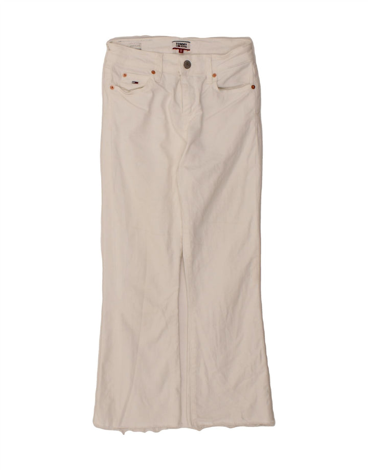 TOMMY HILFIGER Womens Flare Flared Jeans W25 L25 White Cotton Classic Vintage Tommy Hilfiger and Second-Hand Tommy Hilfiger from Messina Hembry 