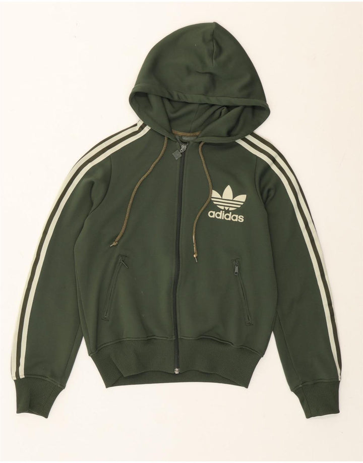 Adidas Dame Hættetrøje Sweater UK 14 Medium Green Polyester