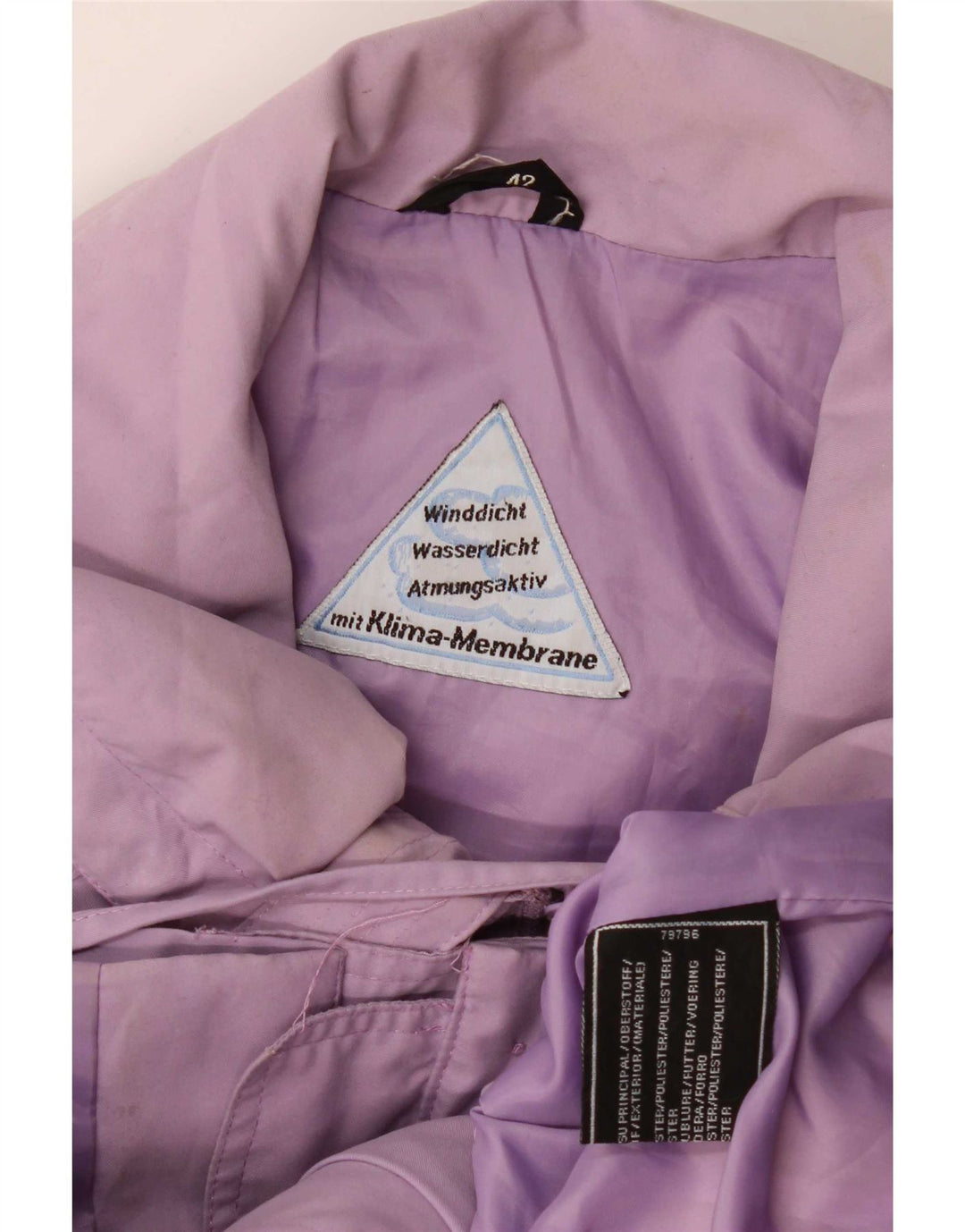 C & A Womens Oversized Windbreaker Coat EU 42 Large Purple Polyester