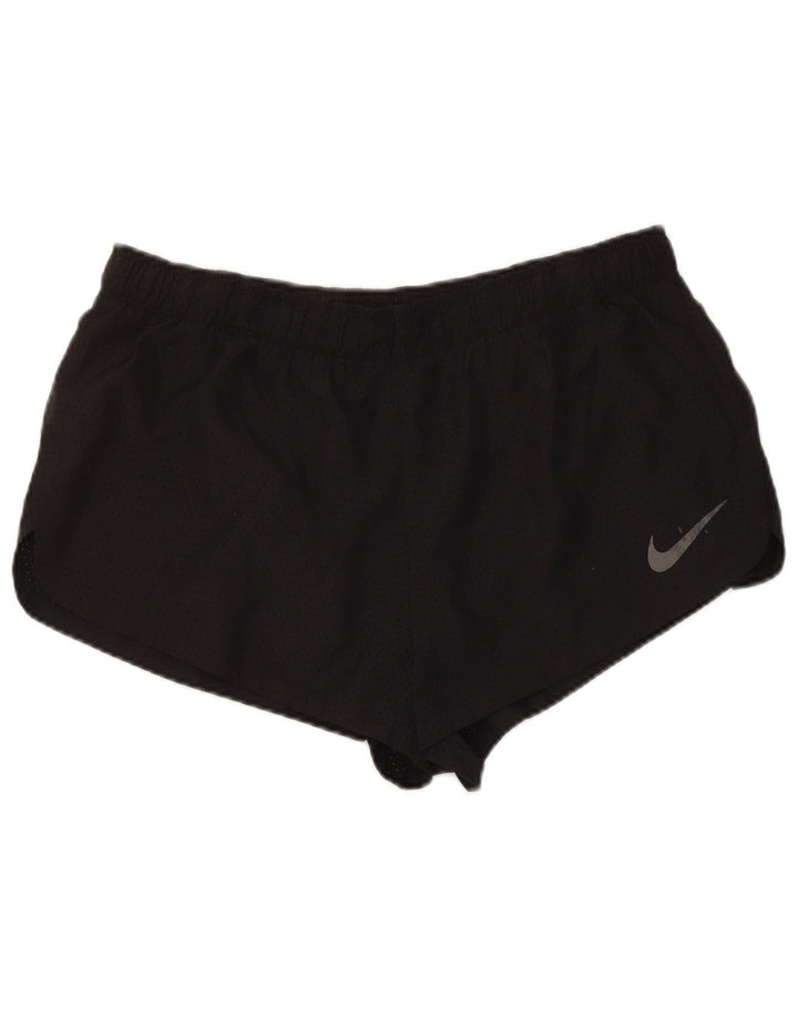 Nike Dame Dri Fit Sport Shorts UK 16 Large Black Polyester