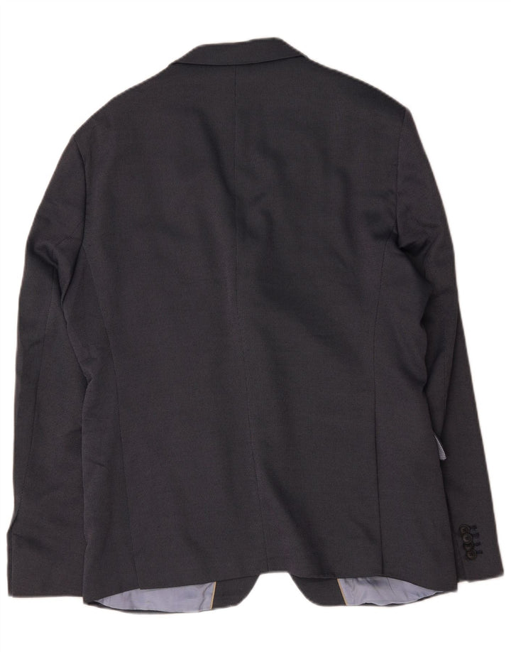 Zara Herre 2-knaps blazerjakke EU 54 XL Marineblå Polyester