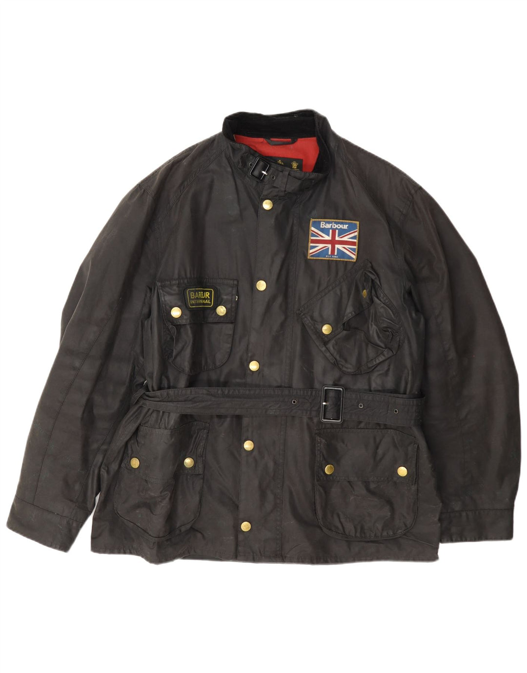 Barbour Herre vokset bomuldsjakke UK 42 XL Sort