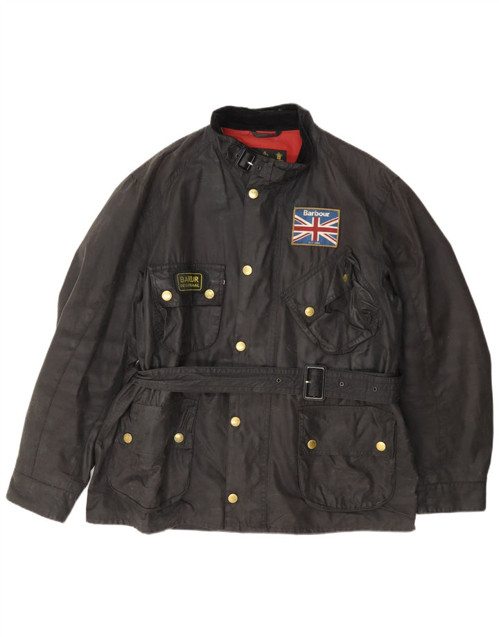 Barbour Herre vokset bomuldsjakke UK 42 XL Sort