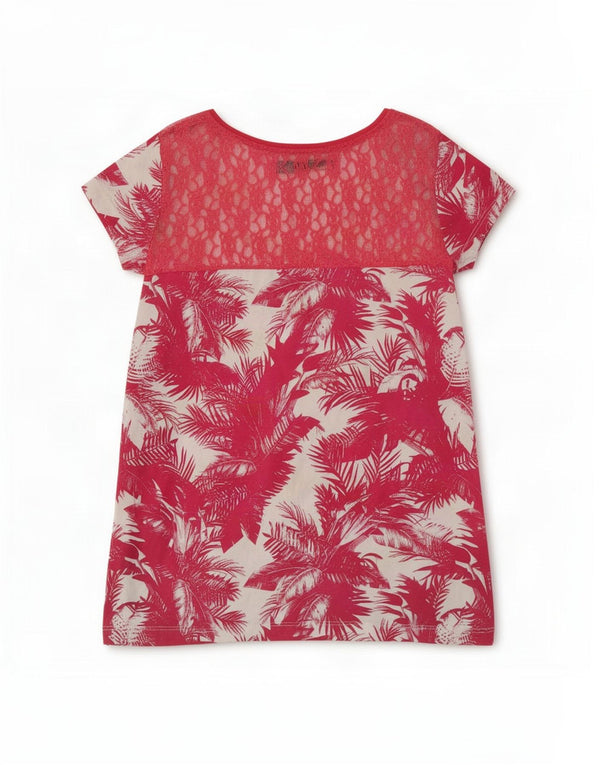 Desigual Girls Graphic T-Shirt Top 11-12 Years Multicoloured Floral