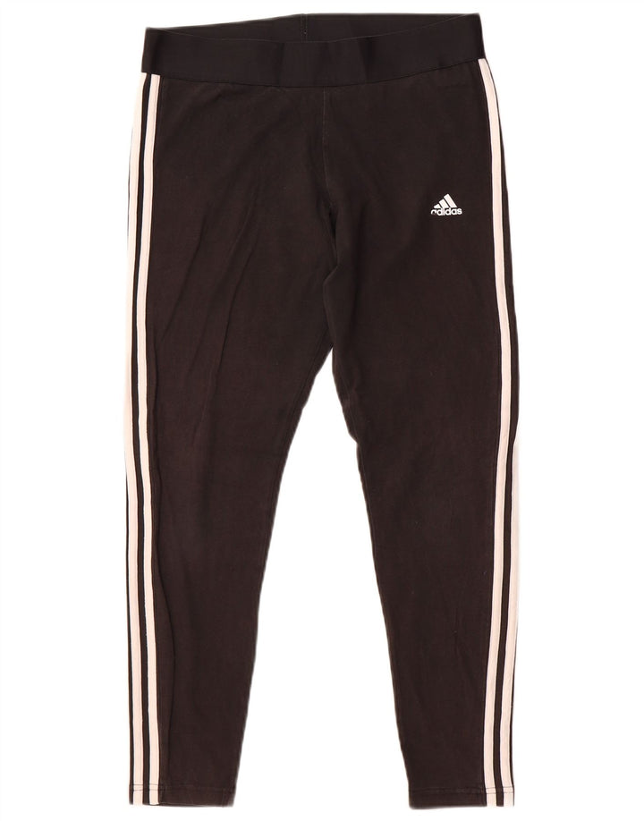 Adidas Dame Leggings UK 16/18 Large Black Bomuld