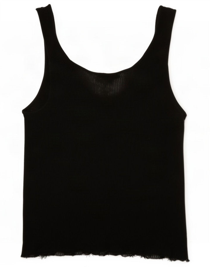 Massimo Dutti Dame Vest Top UK 18 XL Sort