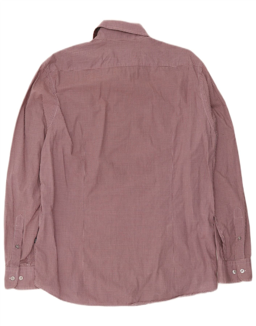 Hugo Boss Herre Regular Fit Skjorte Large Burgundy Gingham Cotton