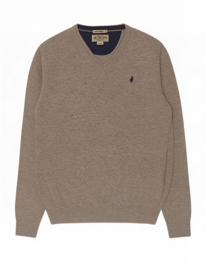 Marlboro Classics Herre V-hals sweater Stor Grå Uld