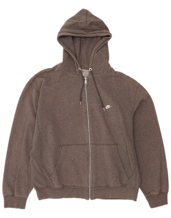 Nike hættetrøje med lynlås til mænd UK 45/47 XL Grå bomuld