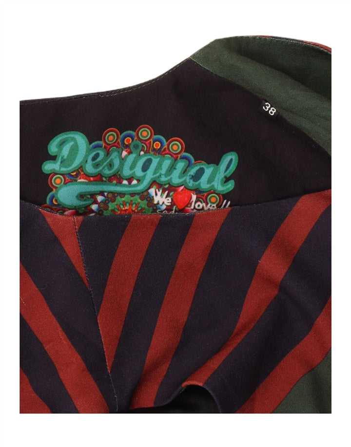 DESIGUAL Womens Graphic Sheath Dress EU 38 Medium Multicoloured Striped Vintage Desigual and Second-Hand Desigual from Messina Hembry 