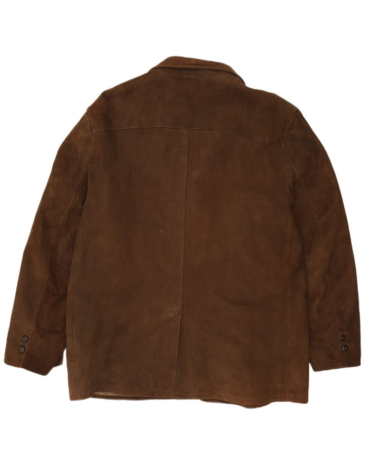 Excelled Herre 3-knaps ruskindsblazerjakke UK 42 XL Brun ruskind