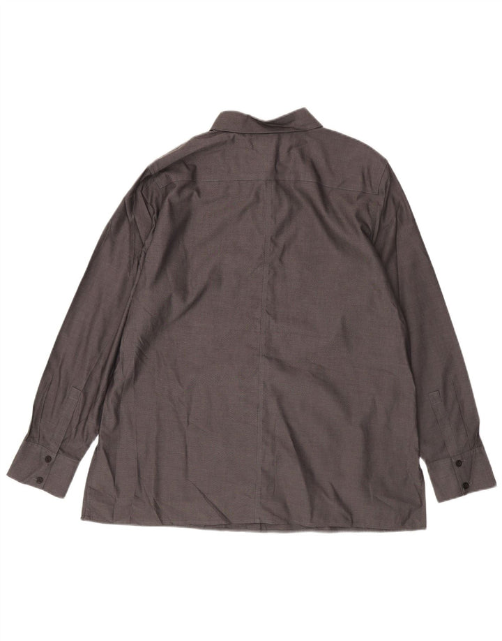 EDDIE BAUER Dameskjorte UK 18 XL Grå Bomuld
