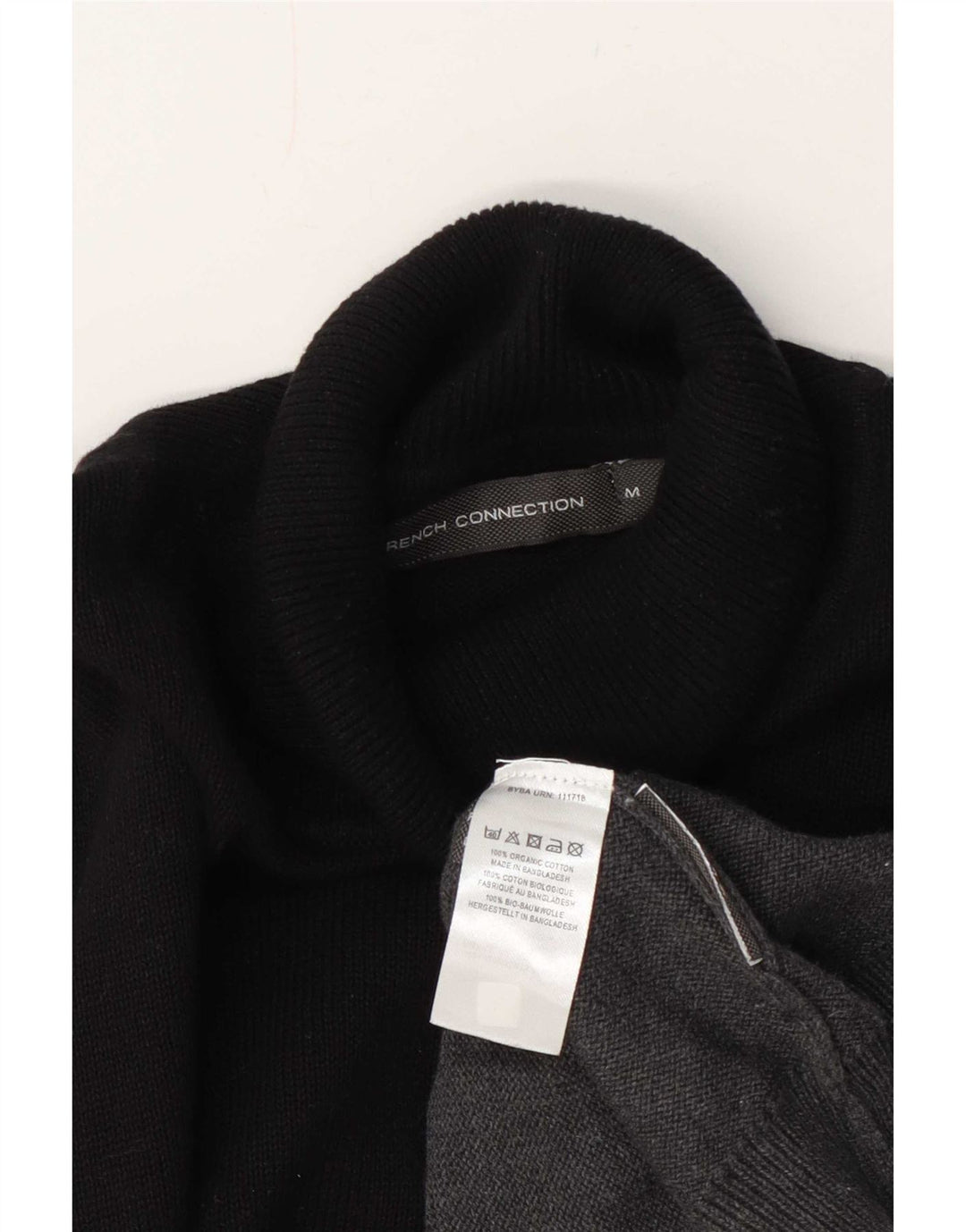 French Connection Dame Roll Neck Jumper Sweater UK 14 Medium Grey