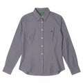 Benetton Dameskjorte UK 14 Medium Blue Pinstripe