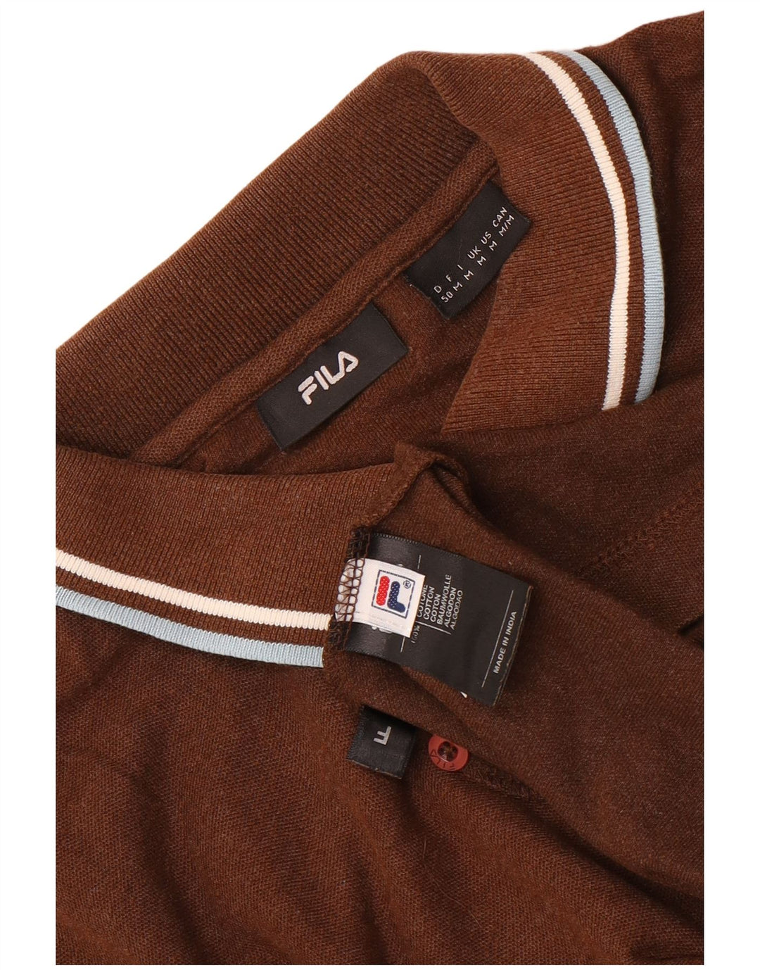 Fila Langærmet Polo Shirt til mænd Medium Brun Bomuld