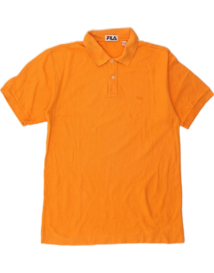 FILA Mens Polo Shirt IT 52 Large Orange Cotton Vintage Fila and Second-Hand Fila from Messina Hembry 
