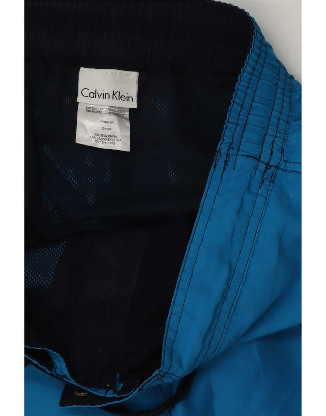 Calvin Klein Herre grafiske svømmeshorts Små blå polyester