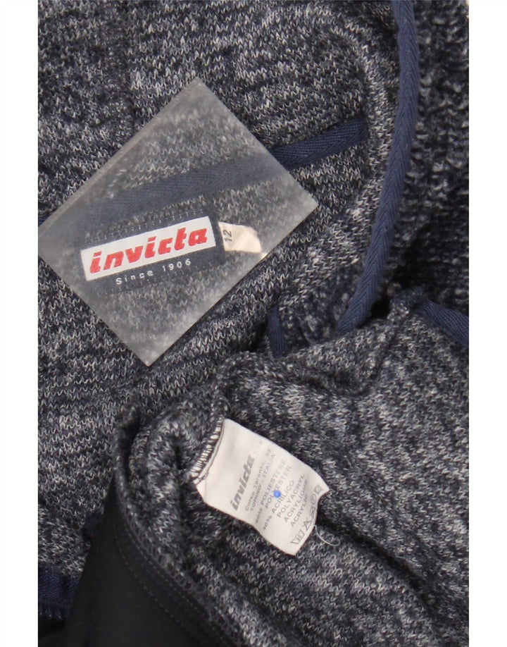 Invicta hættetrøje med lynlås til kvinder UK 12 Medium Navy Blue Flecked Polyester