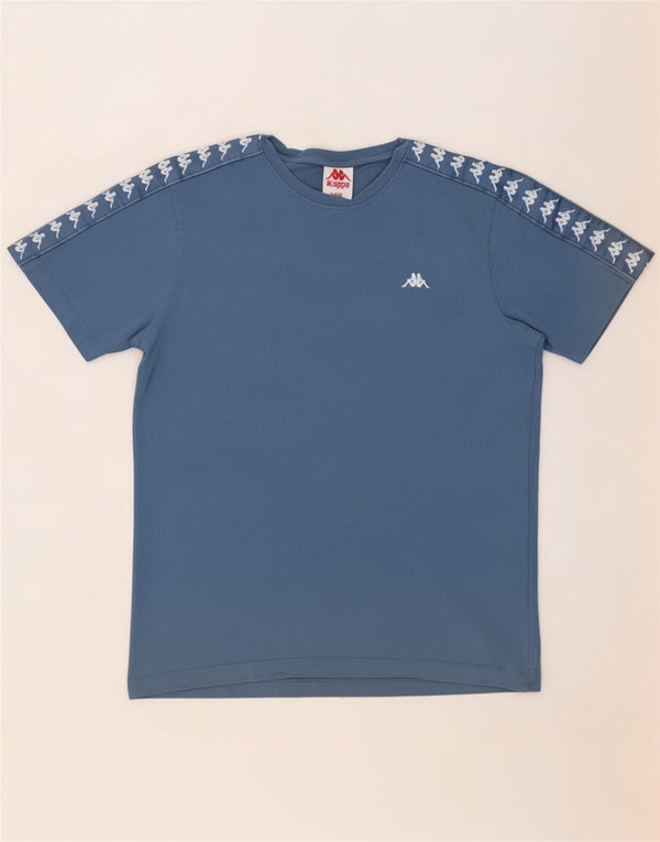 Kappa Herre Grafisk T-Shirt Top Stor Blå Bomuld