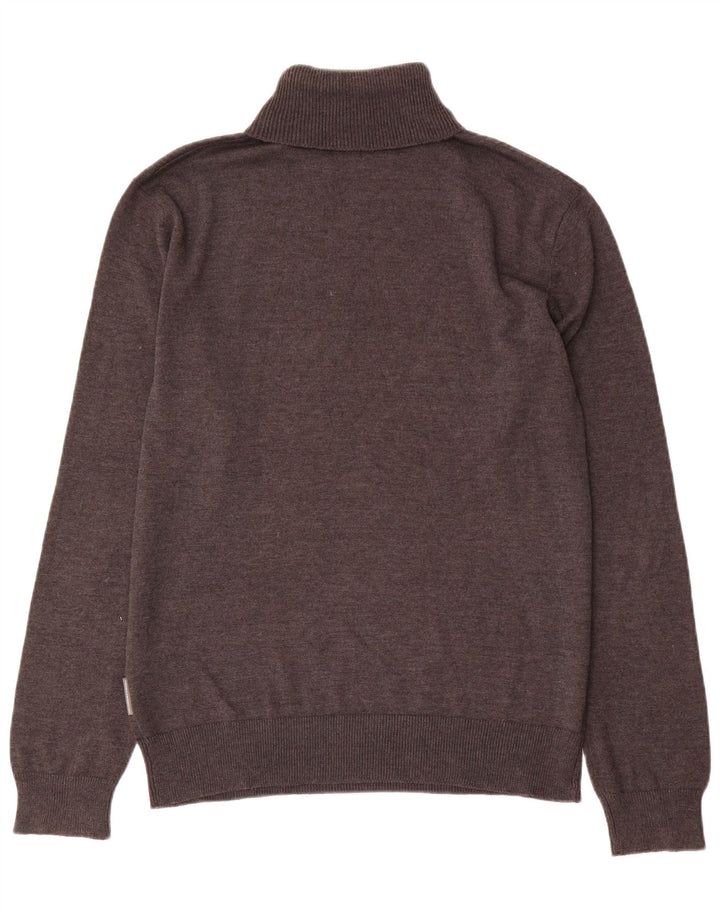 French Connection Herre rullehals sweater stor brun bomuld