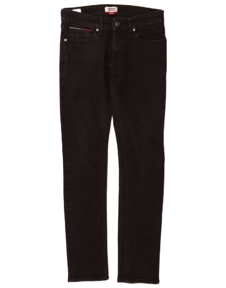 Tommy Hilfiger Herre Slim Jeans W29 L32 Sort Bomuld