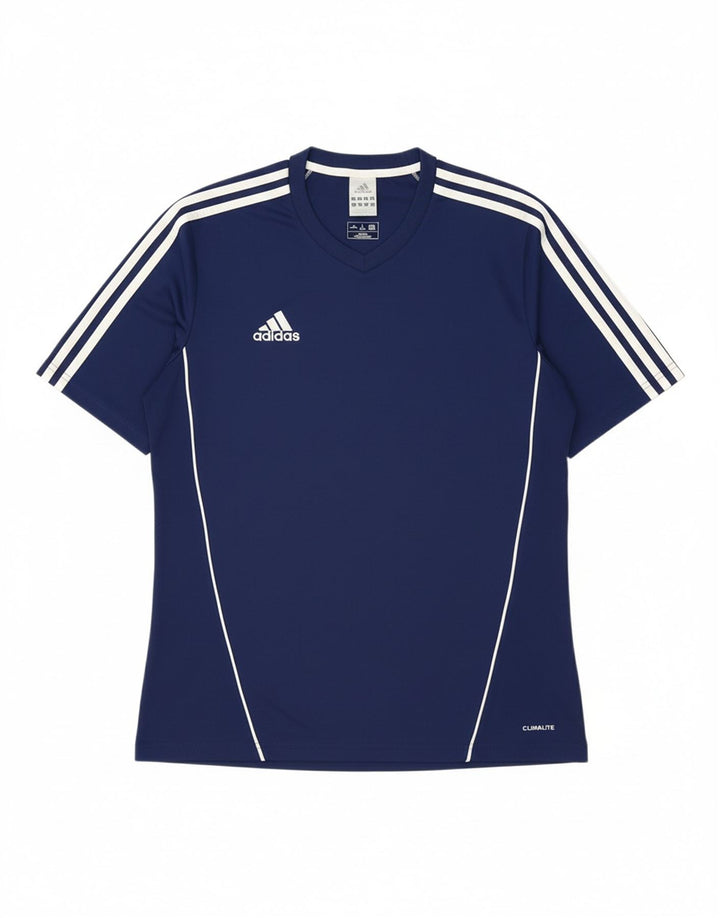 ADIDAS Mens Climalite T-Shirt Top Medium Navy Blue Polyester