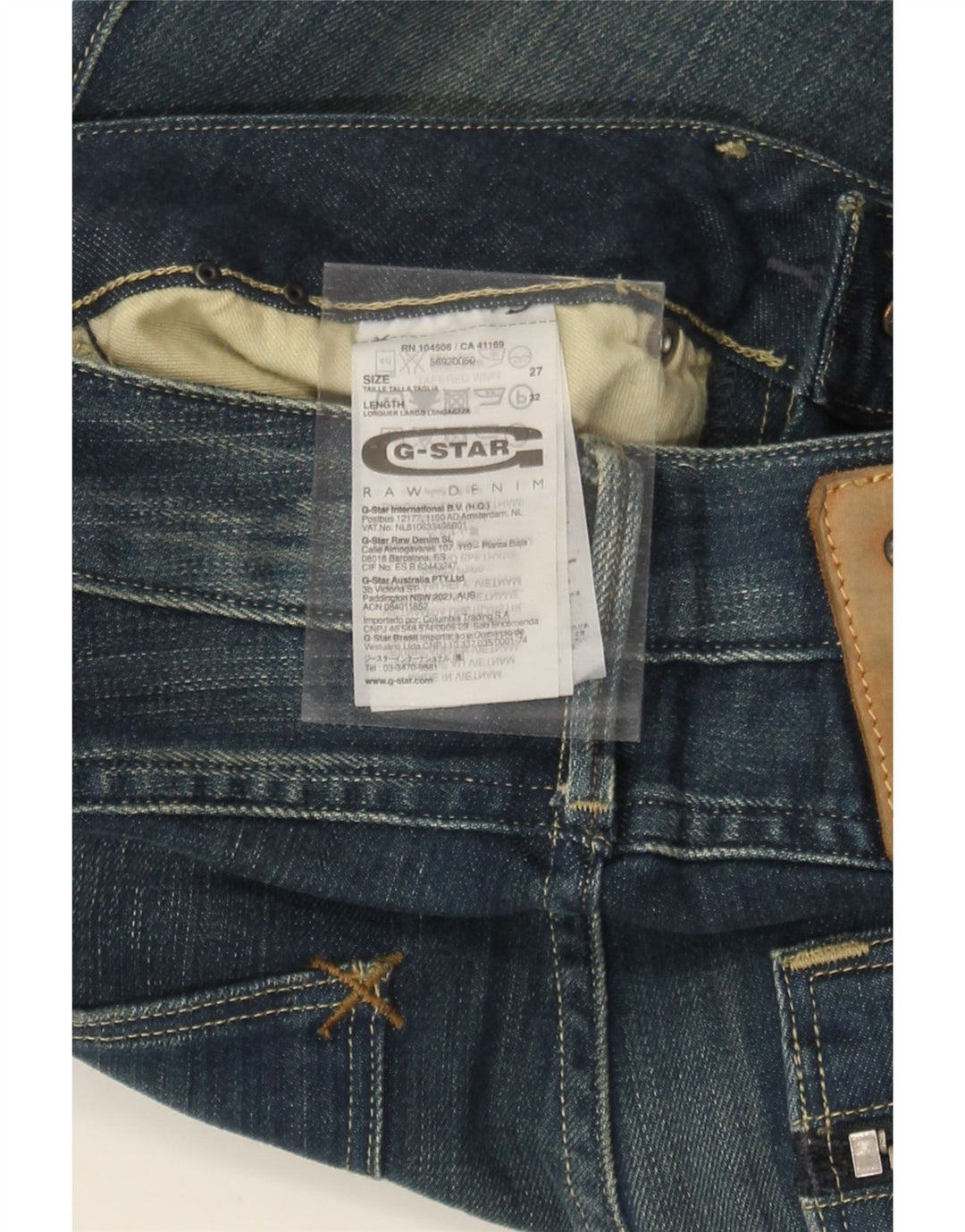G-STAR Womens Slim Jeans W27 L32 Blue Cotton Vintage G-Star and Second-Hand G-Star from Messina Hembry 