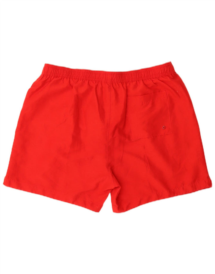 CALVIN KLEIN Mens Graphic Swimming Shorts 2XL  Red Colourblock Polyester