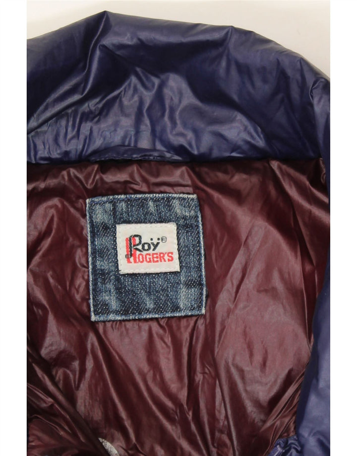 ROY ROGERS Mens Padded Jacket UK 38 Medium Navy Blue Nylon Vintage Roy Rogers and Second-Hand Roy Rogers from Messina Hembry 