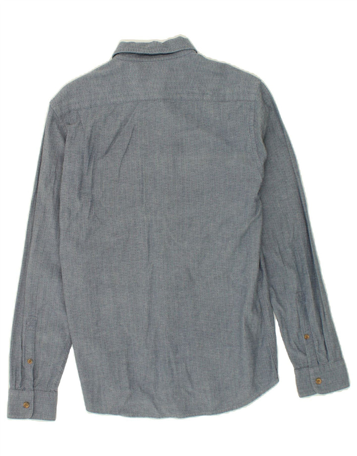 JULES Mens Slim Shirt Medium Grey Spotted Cotton Vintage Jules and Second-Hand Jules from Messina Hembry 