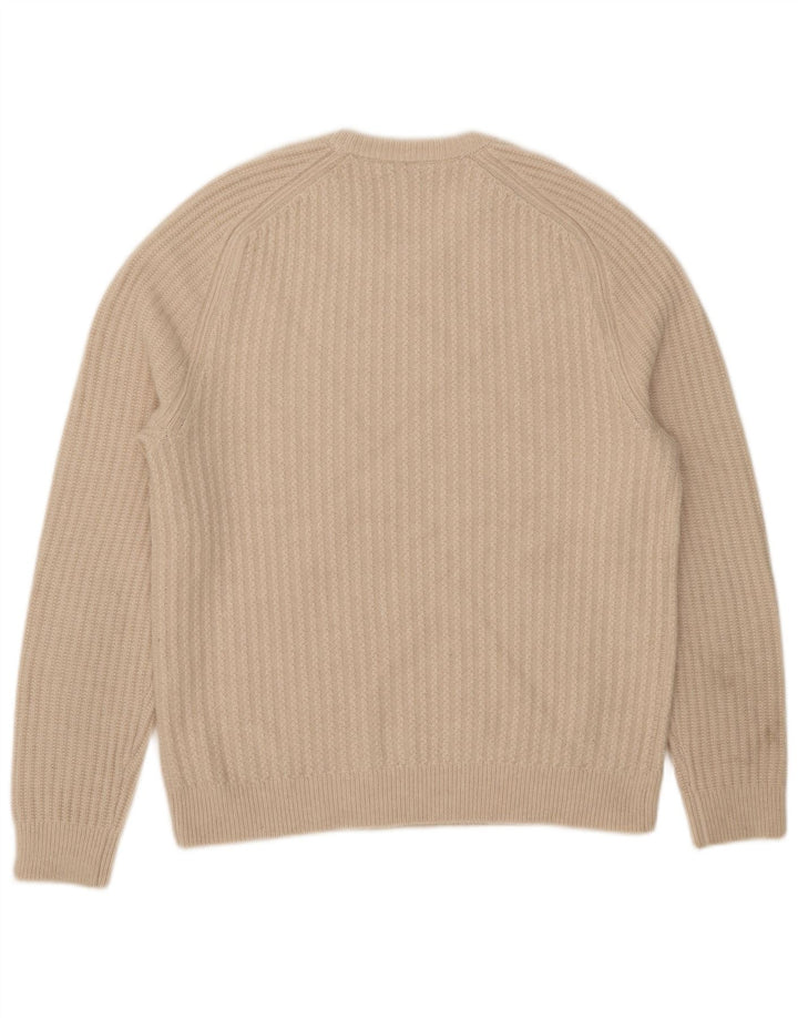 Reiss Herre Jumper Sweater med rund hals XL Beige Uld