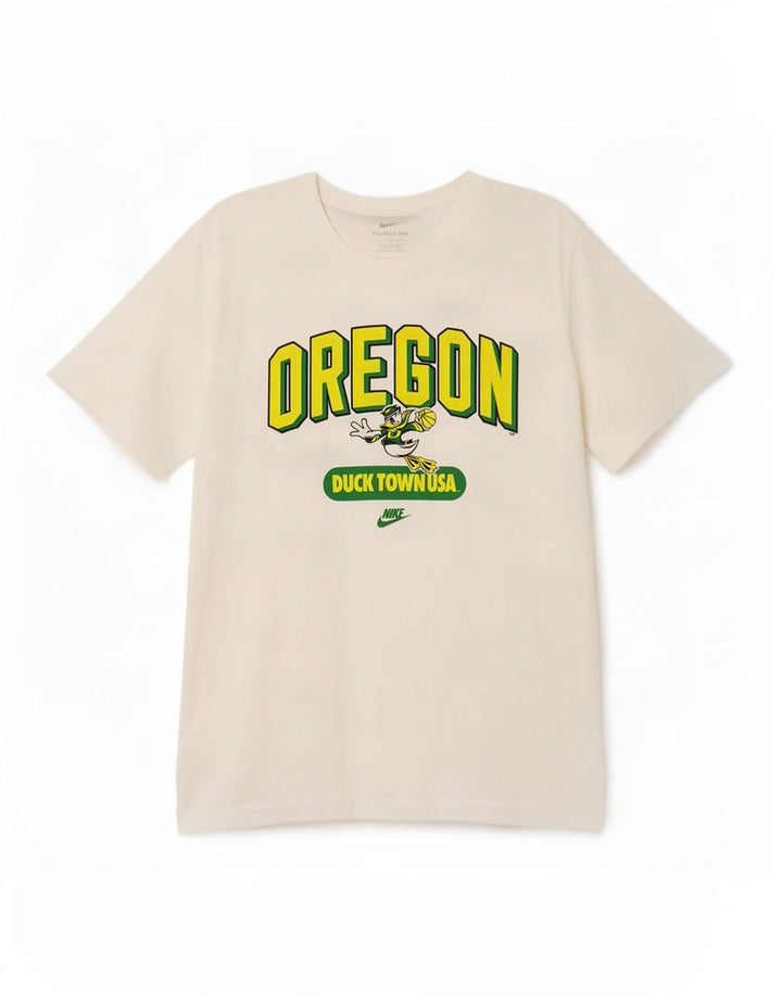 Nike Herre Oregon Ducks Grafisk T-Shirt Top XL Hvid Bomuld