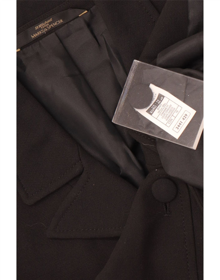 Marks & Spencer Dame St. Michael Overfrakke UK 18 XL Sort Polyester